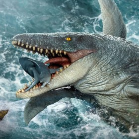 Mosasaurus Jurassic World Icons Statue by Iron Studios